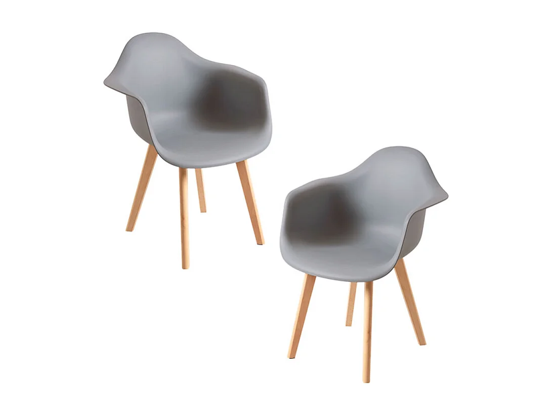 Packs Sillas Comedor - Pack 2 Sillas Belu - Gris oscuro