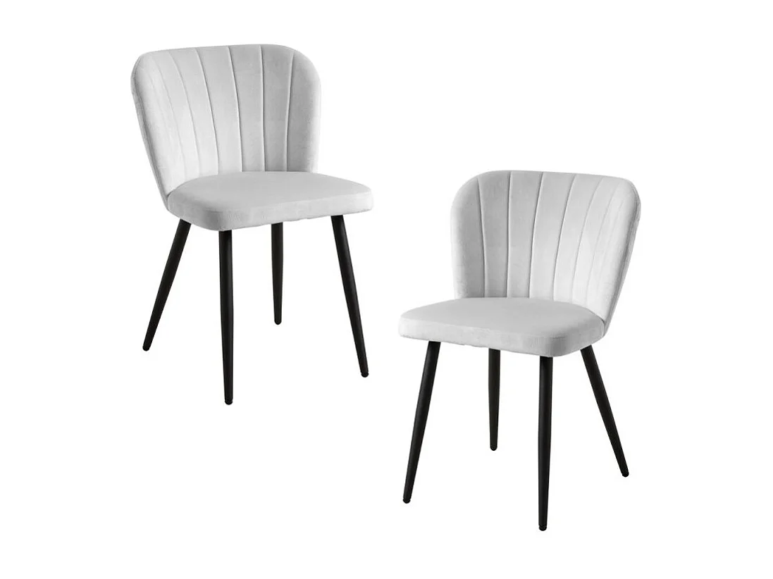 Packs Sillas Comedor - Pack 2 Sillas Luk Terciopelo - Gris claro