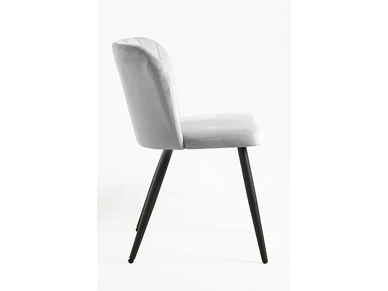 Packs Sillas Comedor - Pack 2 Sillas Luk Terciopelo - Gris claro