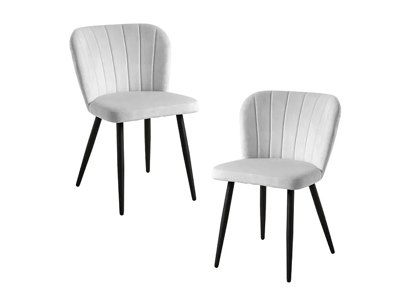 Packs Sillas Comedor - Pack 2 Sillas Luk Terciopelo - Gris claro