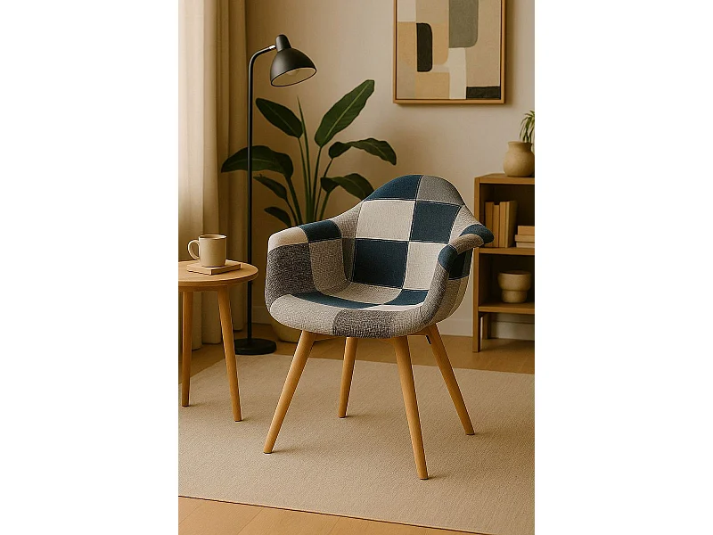 Sillas Comedor - Silla Belu Patchwork - Azul