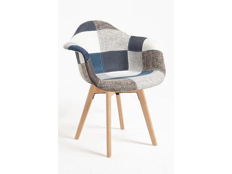 Packs Sillas Comedor - Pack 2 Sillas Belu Patchwork - Azul