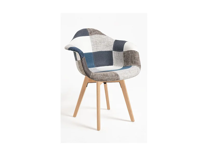 Packs Sillas Comedor - Pack 2 Sillas Belu Patchwork - Azul