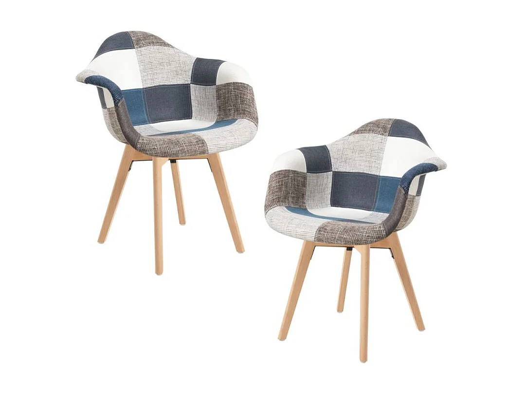 Packs Sillas Comedor - Pack 2 Sillas Belu Patchwork - Azul
