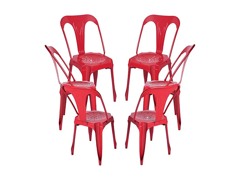 Packs Sillas Comedor - Pack 6 Sillas Ulix - Rojo
