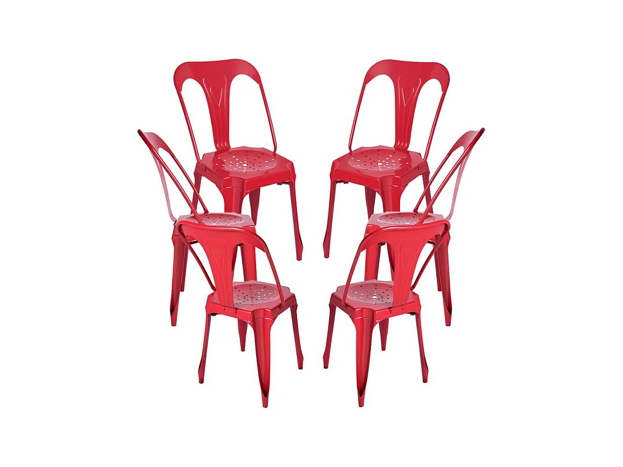 Packs Sillas Comedor - Pack 6 Sillas Ulix - Rojo