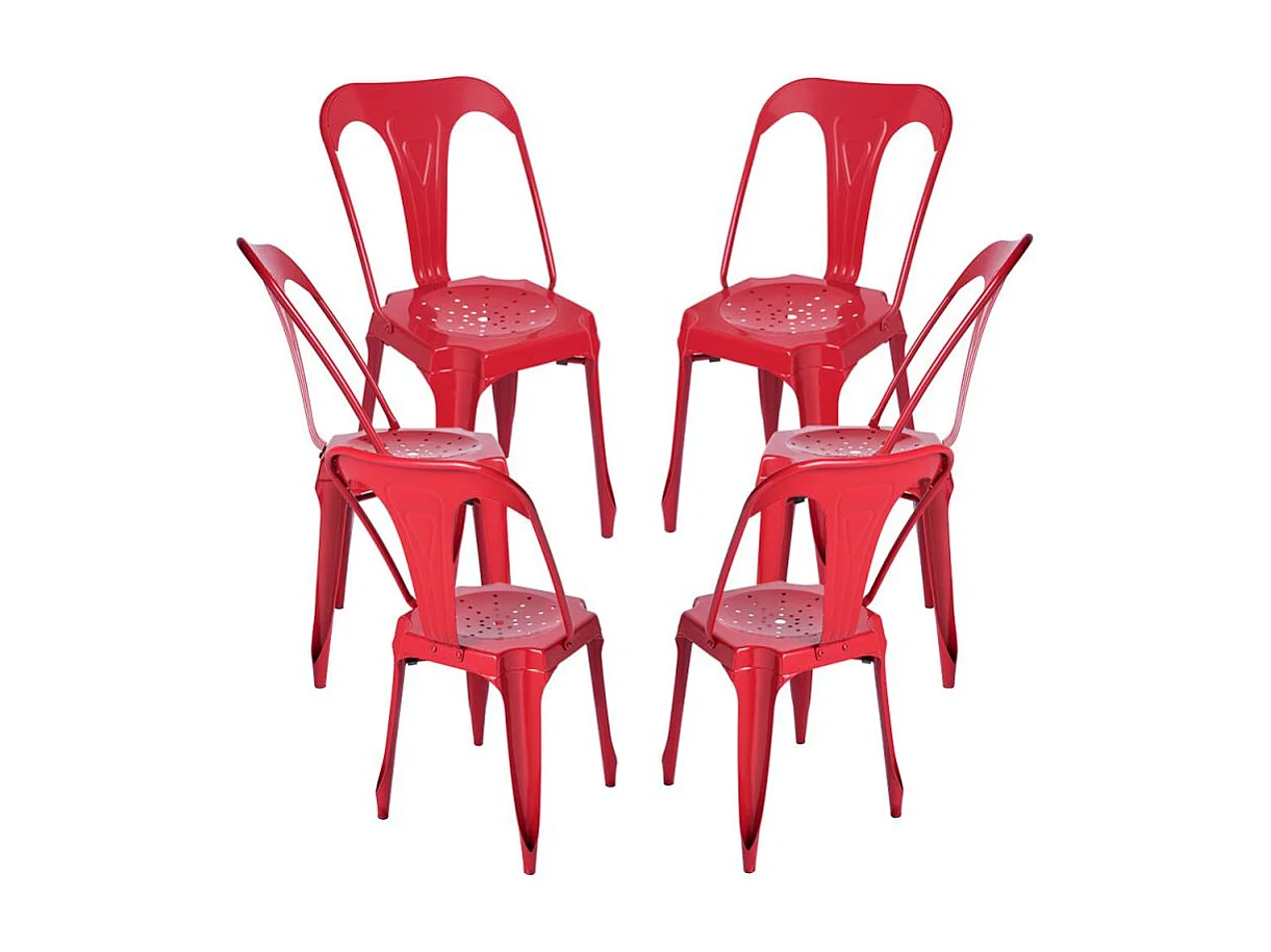 Packs Sillas Comedor - Pack 6 Sillas Ulix - Rojo