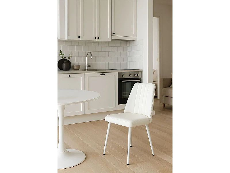 Sillas Comedor - Silla Betros Polipiel - Blanco