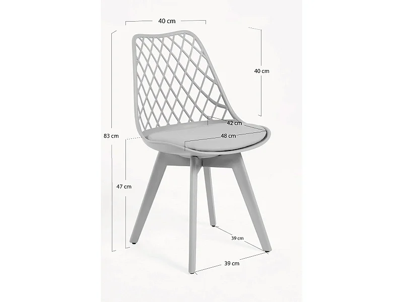 Sillas Comedor - Silla Mima Suprym - Gris claro