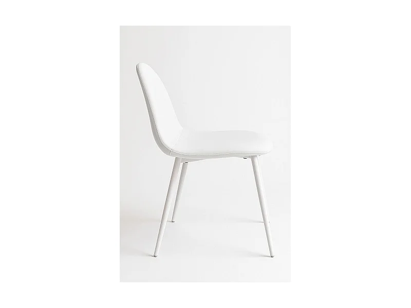Packs Sillas Comedor - Pack 4 Sillas White Teok Polipiel - Blanco