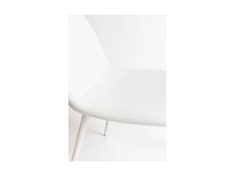 Packs Sillas Comedor - Pack 4 Sillas White Teok Polipiel - Blanco