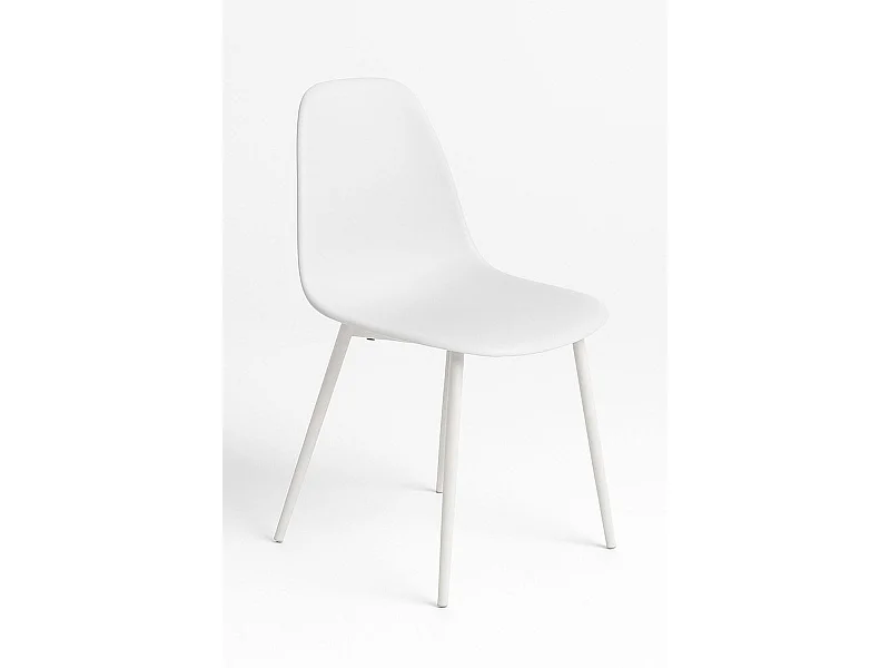 Packs Sillas Comedor - Pack 4 Sillas White Teok Polipiel - Blanco
