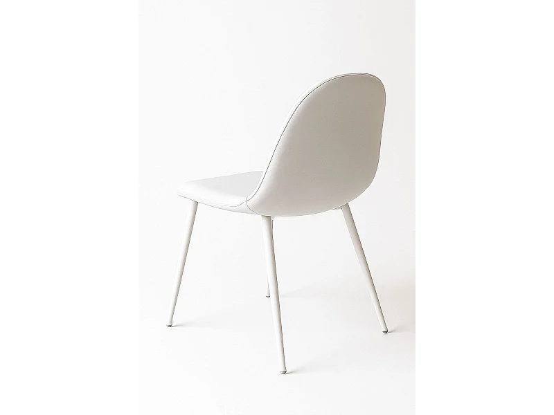 Packs Sillas Comedor - Pack 4 Sillas White Teok Polipiel - Blanco
