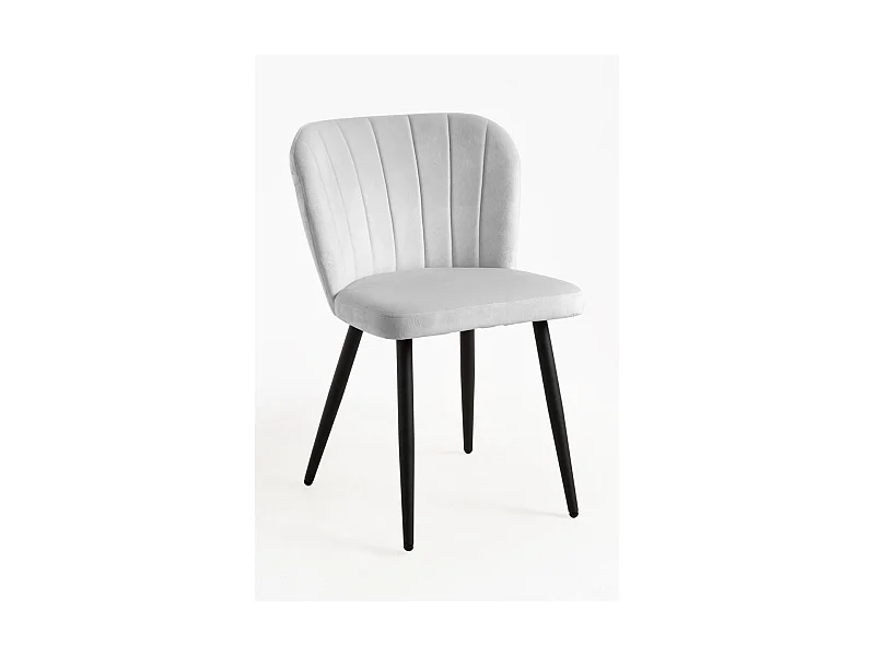 Sillas Comedor - Silla Luk Terciopelo - Gris claro