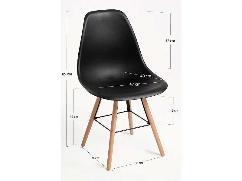 Sillas Comedor - Silla Moli - Negro
