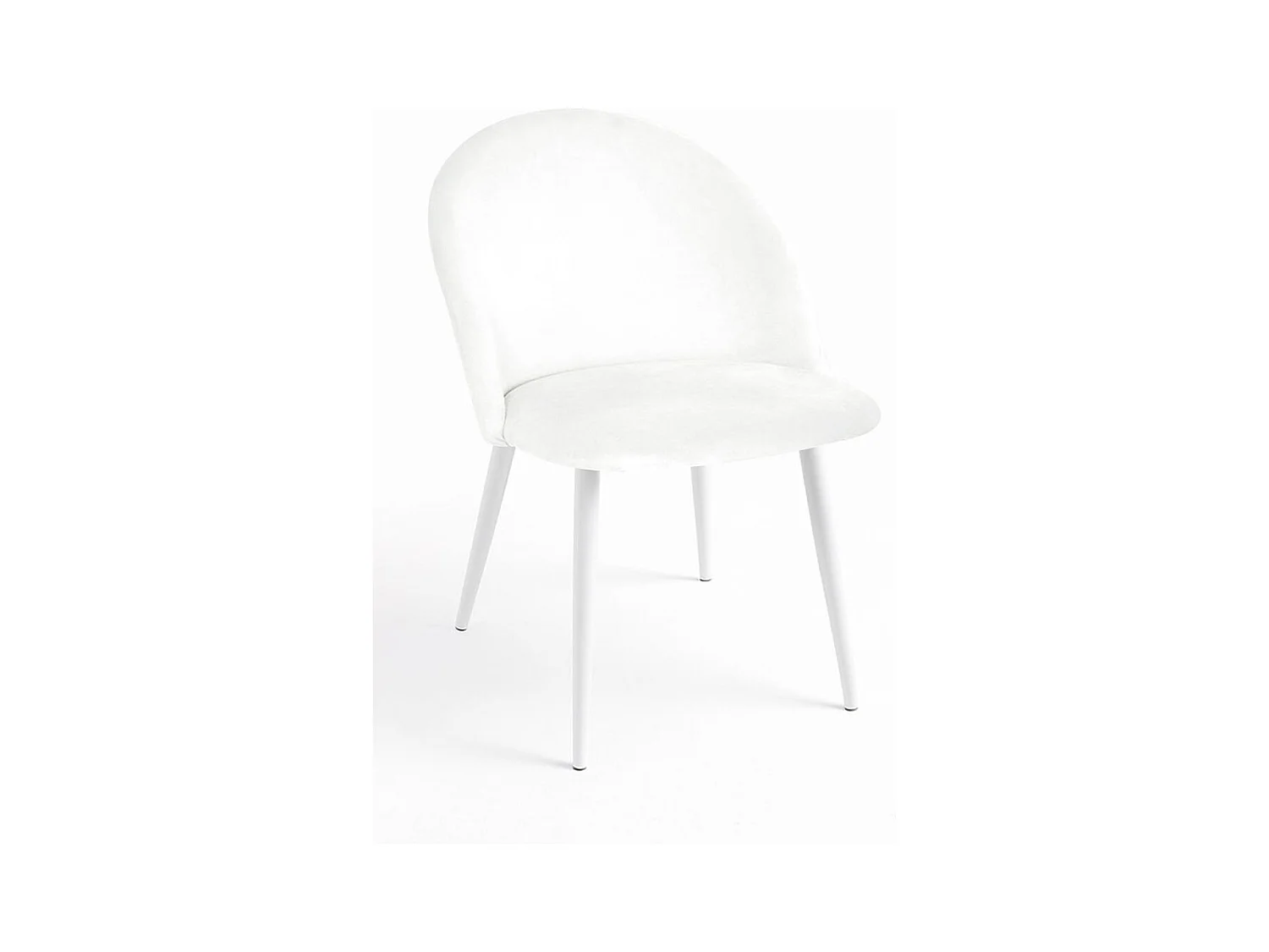 Sillas Comedor - Silla White Vint Terciopelo - Blanco