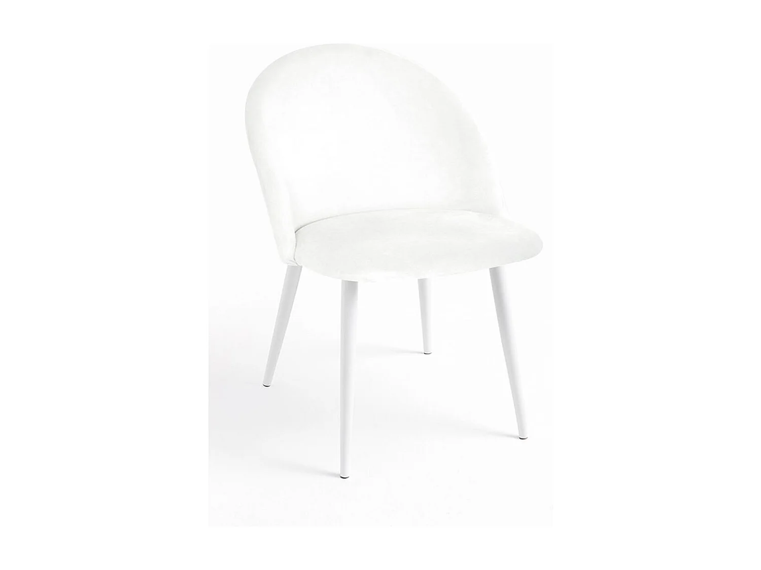 Sillas Comedor - Silla White Vint Terciopelo - Blanco