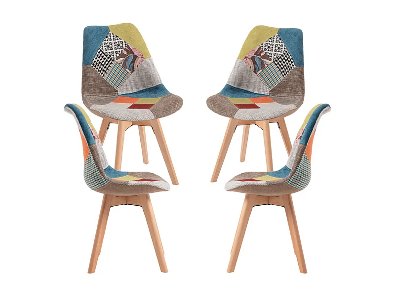 Packs Sillas Comedor - Pack 4 Sillas Synk Patchwork - Patchwork colores