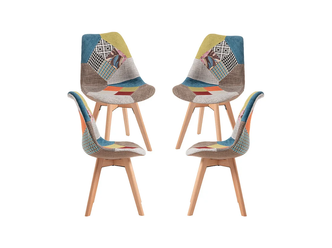Packs Sillas Comedor - Pack 4 Sillas Synk Patchwork - Patchwork colores