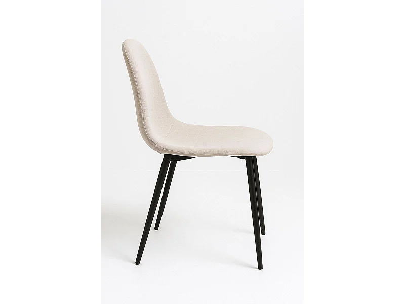 Packs Sillas Comedor - Pack 4 Sillas Black Teok Tela - Beige
