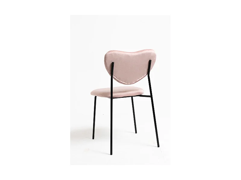 Packs Sillas Comedor - Pack 6 Sillas Cora Black Terciopelo - Rosa