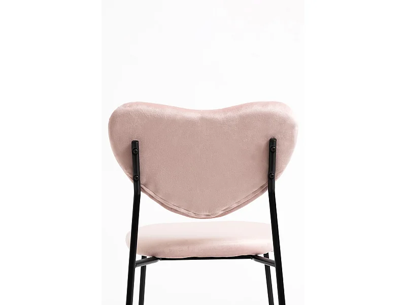 Packs Sillas Comedor - Pack 6 Sillas Cora Black Terciopelo - Rosa