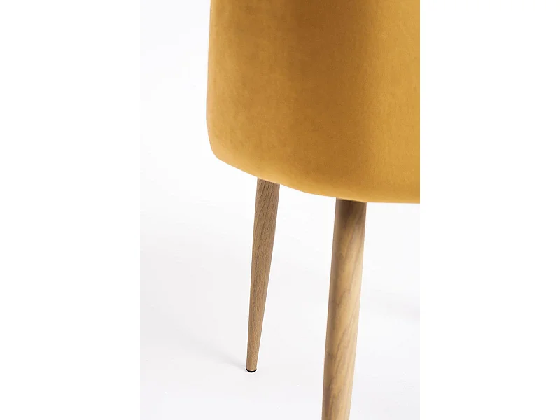 Sillas Comedor - Silla Vint Terciopelo - Mostaza