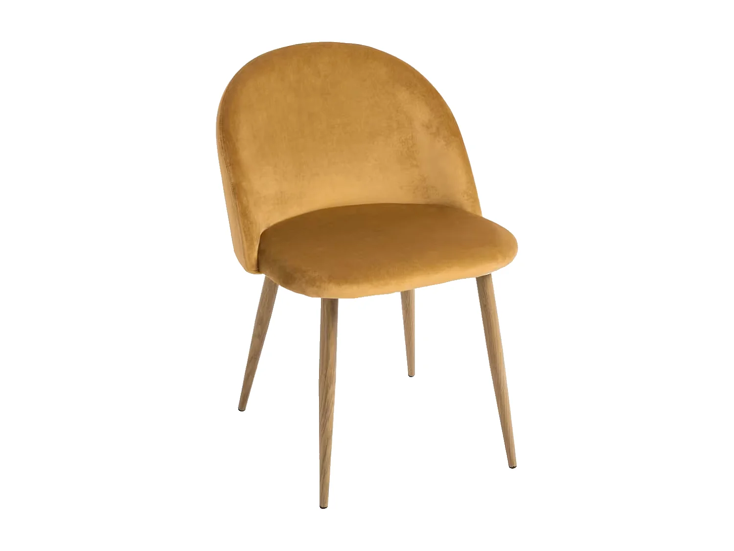 Sillas Comedor - Silla Vint Terciopelo - Mostaza