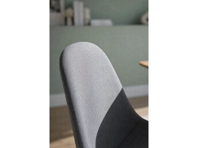 Sillas Comedor - Silla Black Teok Tela - Gris oscuro