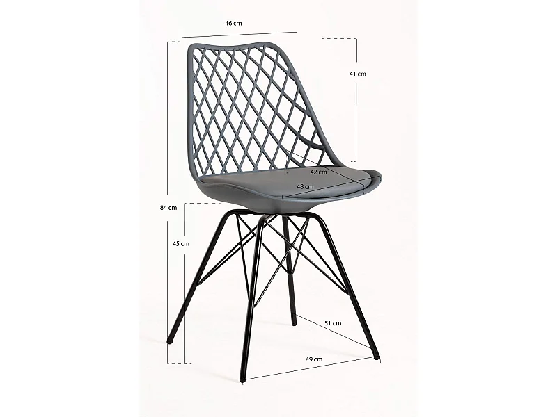 Sillas Comedor - Silla Iron Mima - Gris oscuro