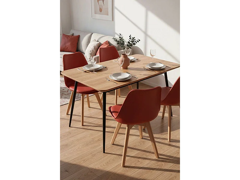 Packs Sillas Comedor - Pack 4 Sillas Synk Basic - Rojo Vino