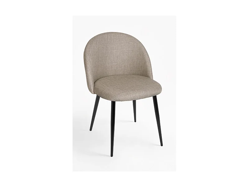 Sillas Comedor - Silla Black Vint Tela - Beige