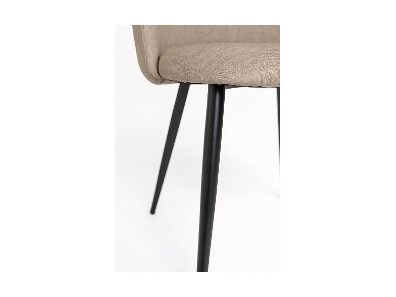 Sillas Comedor - Silla Black Vint Tela - Beige