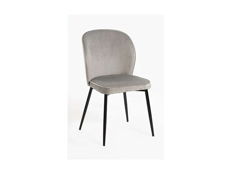 Sillas Comedor - Silla Teile Terciopelo - Gris
