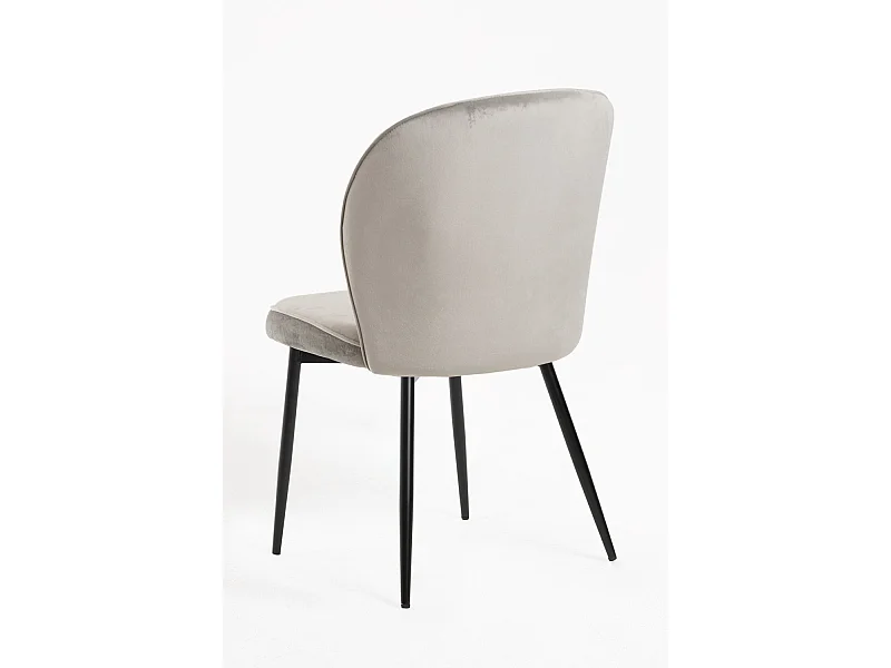 Sillas Comedor - Silla Teile Terciopelo - Gris