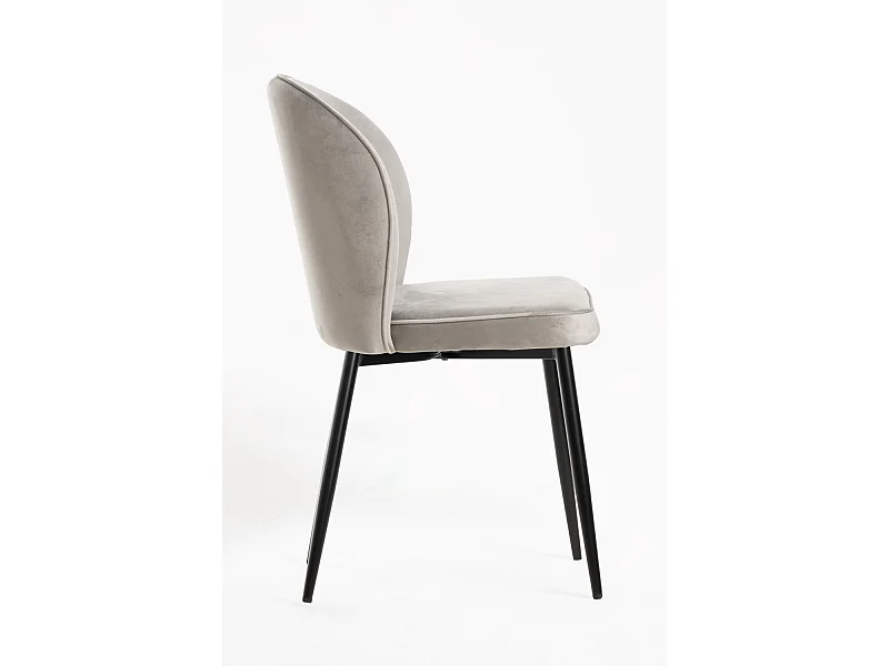 Sillas Comedor - Silla Teile Terciopelo - Gris