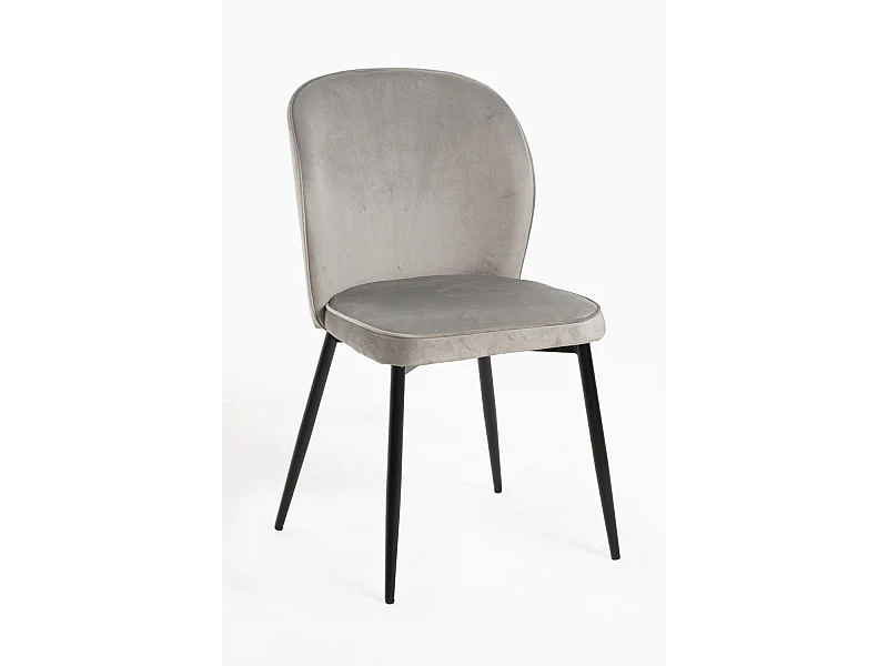 Sillas Comedor - Silla Teile Terciopelo - Gris