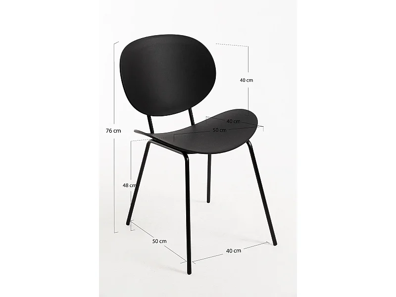 Sillas Comedor - Silla Dony - Negro