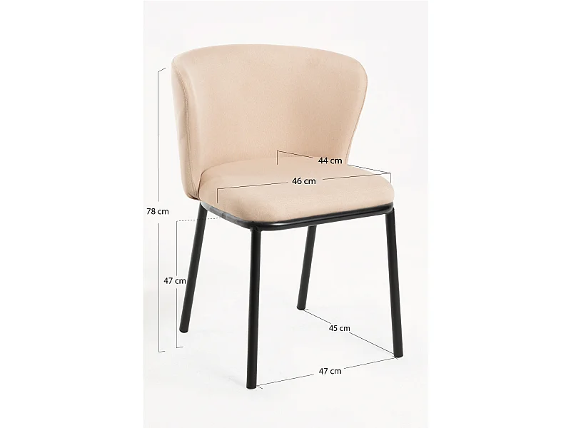 Sillas Comedor - Silla Nati Tela - Beige