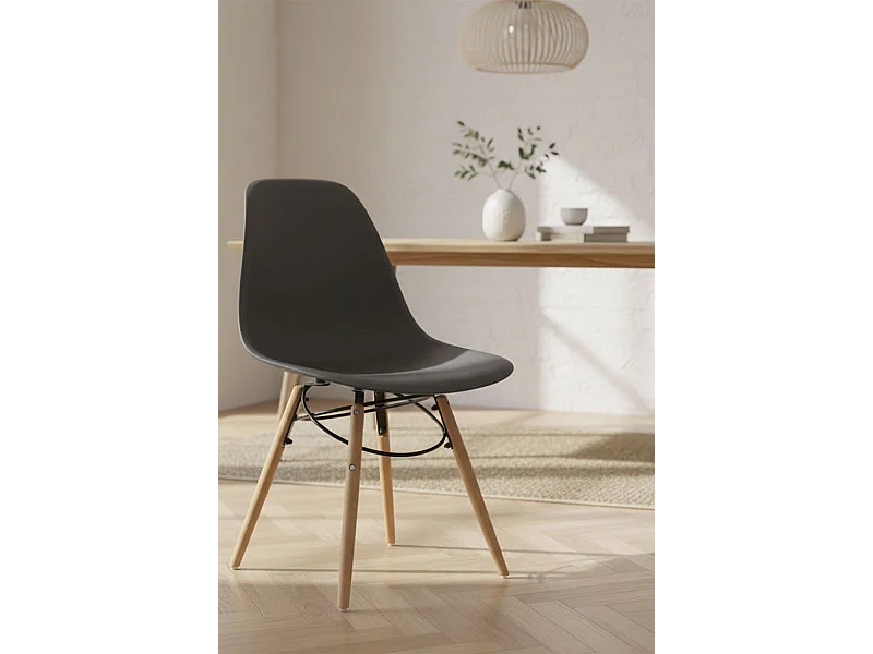 Sillas Comedor - Silla Nedi - Gris oscuro