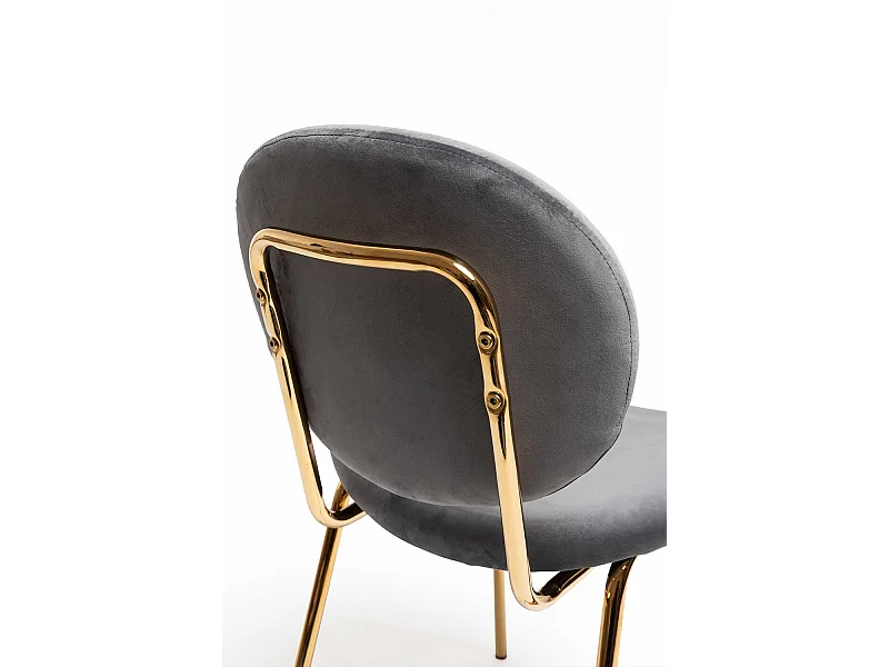 Sillas Comedor - Silla Lenor Golden Terciopelo - Gris