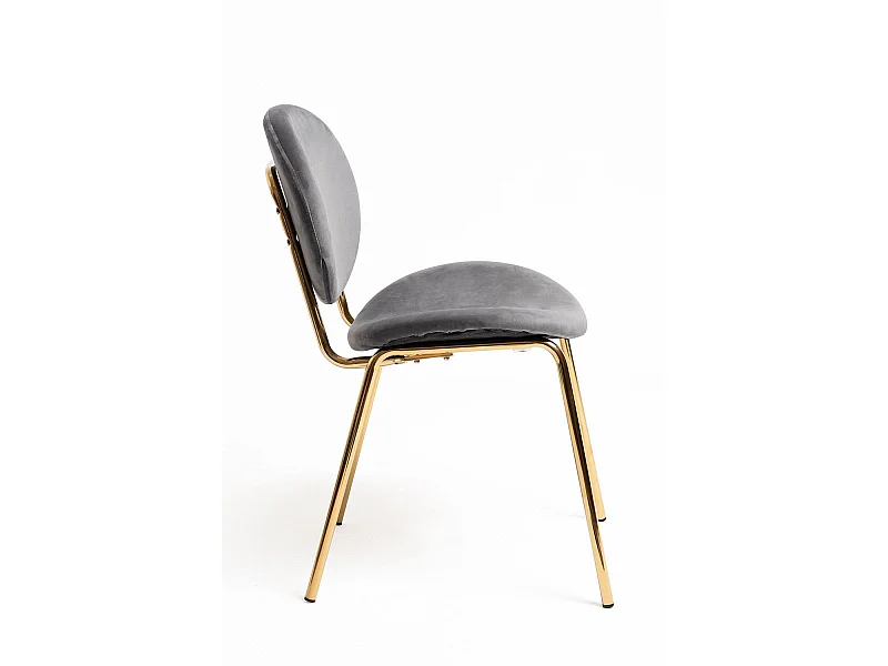 Sillas Comedor - Silla Lenor Golden Terciopelo - Gris