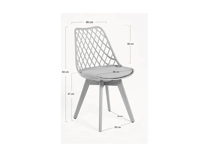 Packs Sillas Comedor - Pack 6 Sillas Mima Suprym - Gris claro