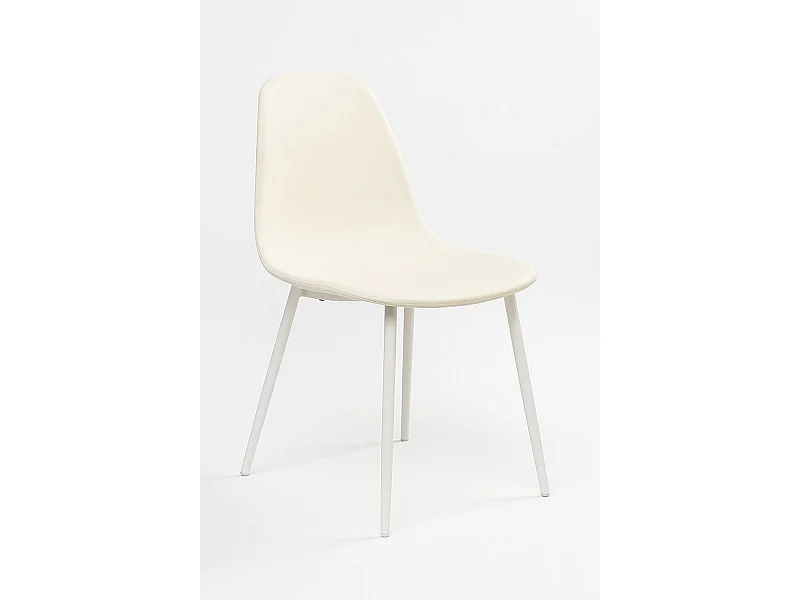 Packs Sillas Comedor - Pack 6 Sillas White Teok Tela - Blanco