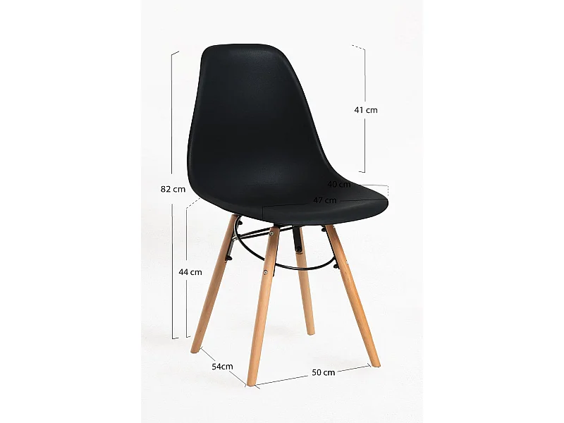 Sillas Comedor - Silla Nedi - Negro