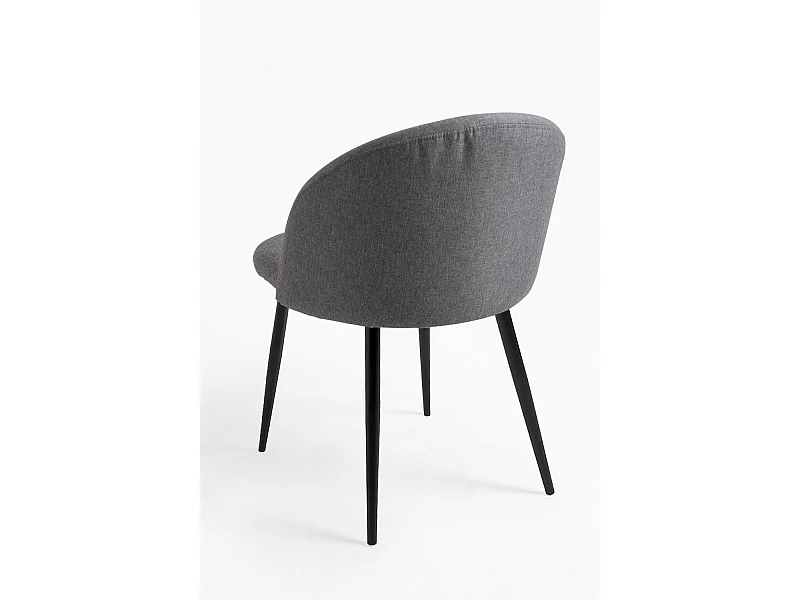 Sillas Comedor - Silla Black Vint Tela - Gris oscuro