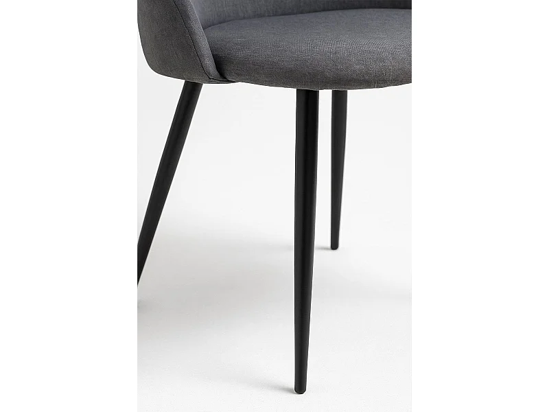 Sillas Comedor - Silla Black Vint Tela - Gris oscuro