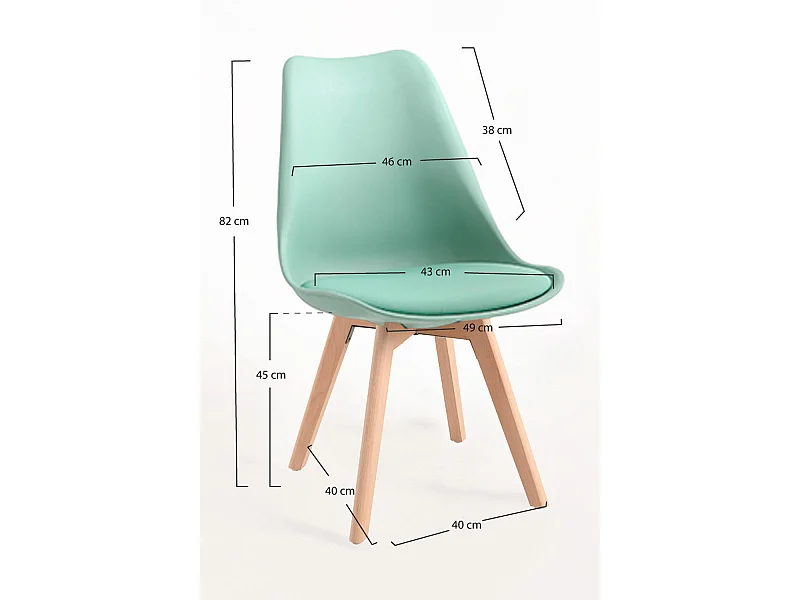Packs Sillas Comedor - Pack 4 Sillas Synk Basic - Verde Jade