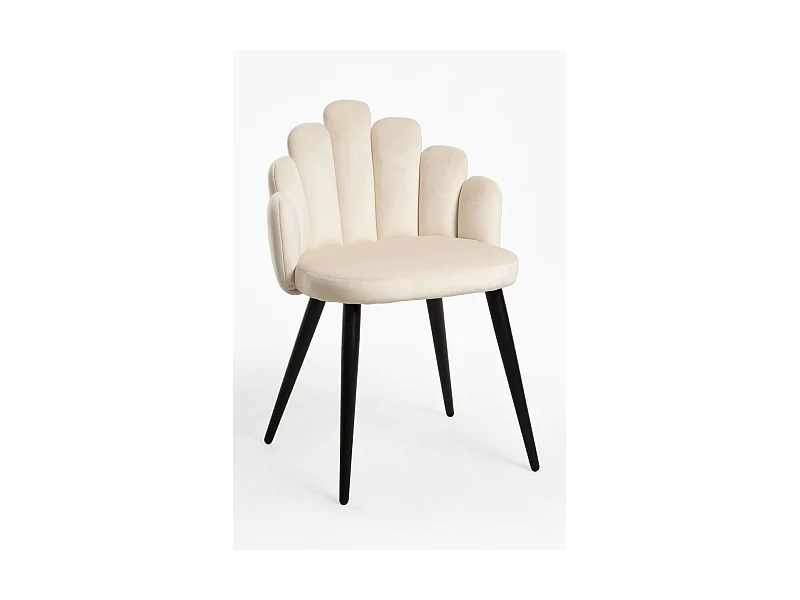 Packs Sillas Comedor - Pack 6 Sillas Hand Patas Negras Terciopelo - Beige