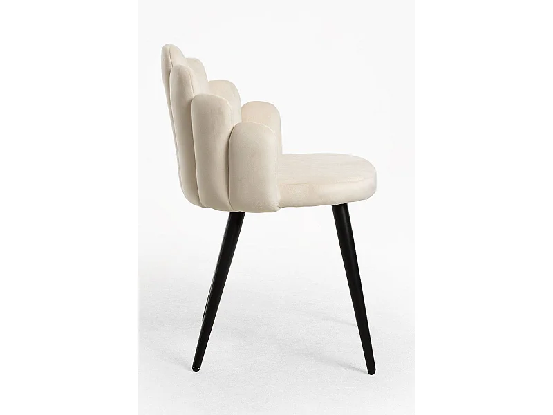 Packs Sillas Comedor - Pack 6 Sillas Hand Patas Negras Terciopelo - Beige
